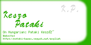 keszo pataki business card